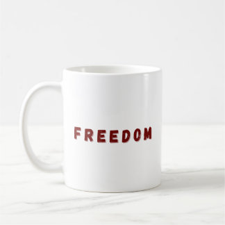 Frihetsdesign Konstnärligt Uttryck för Oberoende Kaffemugg