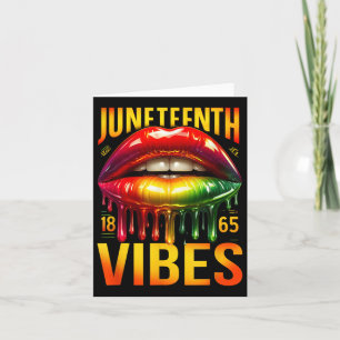 Frihetsdesign Melanin Pride Drickar Läppar Junetee Kort