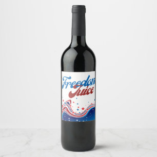 Frihetsdomstolen - 4:e Vin-etiketten från juli Vinflaska Etikett