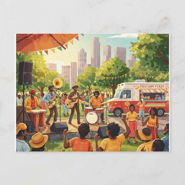 "Frihetsfesten" Junttonde Vykort (Framsida)