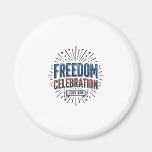Frihetsfirande 4 juli Patriotisk skjorta Desig Magnet