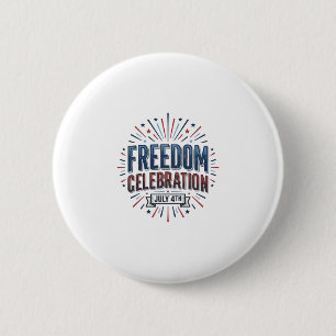 Frihetsfirande 4 juli Patriotisk skjorta design Knapp