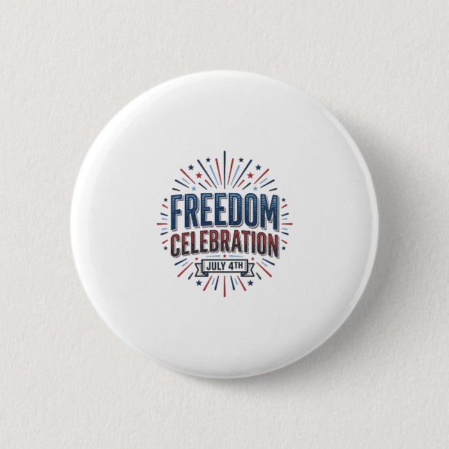 Frihetsfirande 4 juli Patriotisk skjorta design Knapp (Framsida)