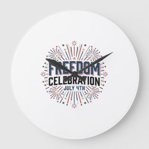 Frihetsfirande 4 juli Patriotisk skjorta design Stor Klocka