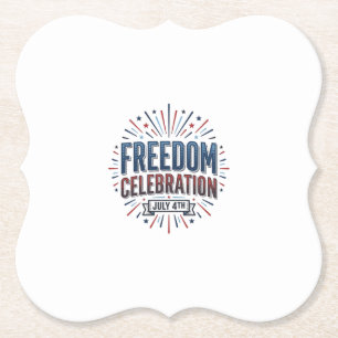 Frihetsfirande 4 juli Patriotisk skjorta design Underlägg Papper