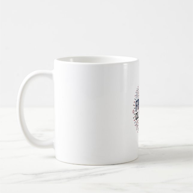 Frihetsfirande 4 juli Patriotisk skjortdesign Kaffemugg (Vänster)