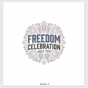 Frihetsfirande 4 juli Patriotisk skjortdesign Klistermärken