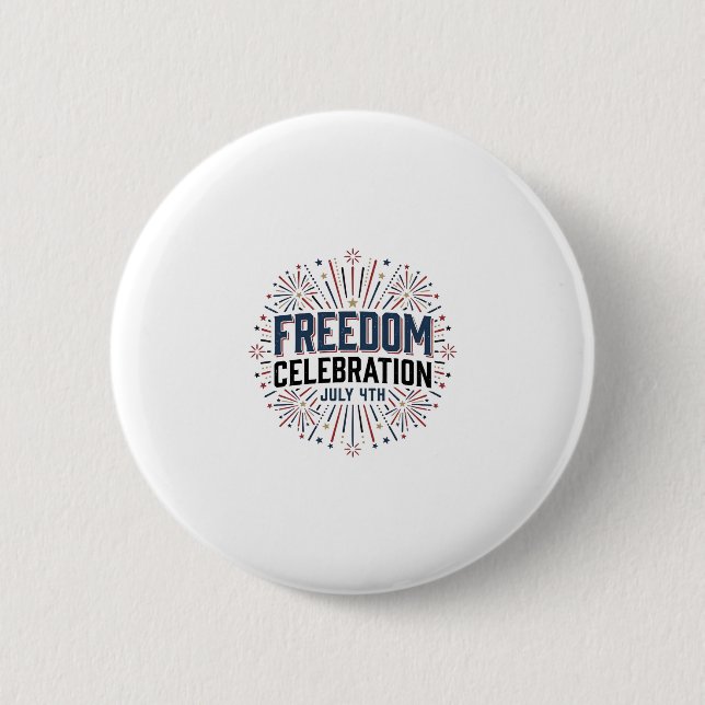 Frihetsfirande 4 juli Patriotisk skjortdesign Knapp (Framsida)