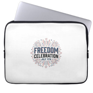 Frihetsfirande 4 juli Patriotisk skjortdesign Laptop Fodral