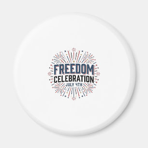 Frihetsfirande 4 juli Patriotisk skjortdesign Magnet