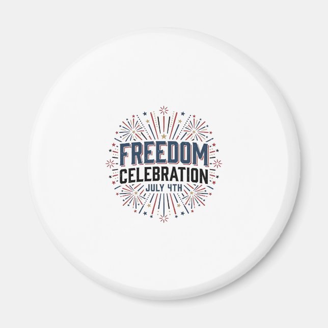 Frihetsfirande 4 juli Patriotisk skjortdesign Magnet (Framsidan)