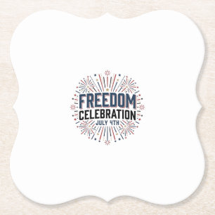 Frihetsfirande 4 juli Patriotisk skjortdesign Underlägg Papper
