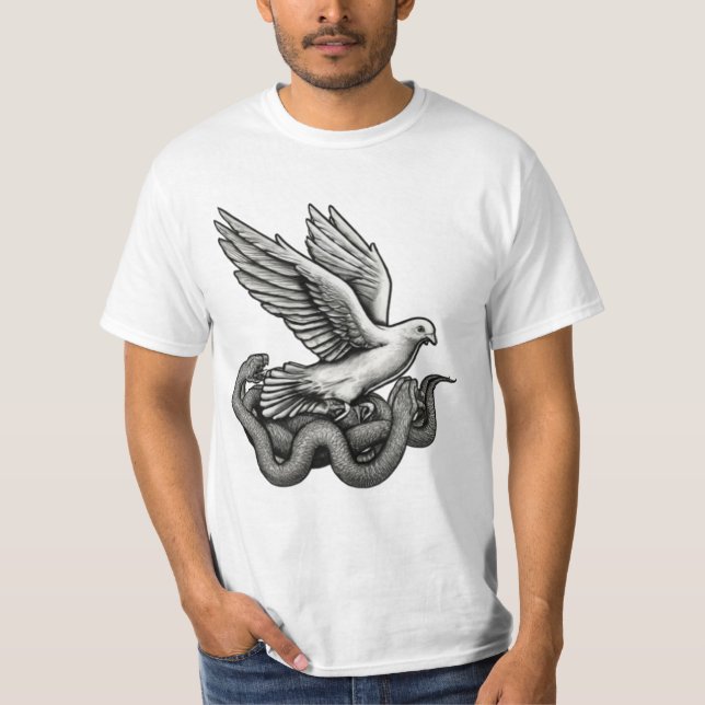 Frihetsflygduva Stigning från Mörkret Tatoo T Shirt (Framsida)