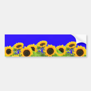 Frihetsfreden i Ukraina - Ukrainas Flagga Solblomm Bildekal