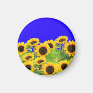 Frihetsfreden i Ukraina - Ukrainas Flagga Solblomm Magnet