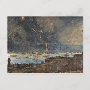 FRIHETSGUDINNAN, 1886 VYKORT