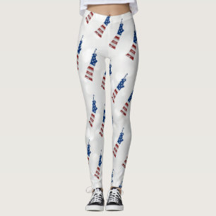Frihetsgudinnan 4:e Juli Glitter Leggings