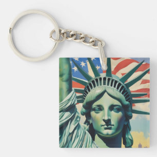 Frihetsgudinnan & American Flagga Art New York