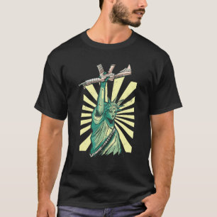 Frihetsgudinnan Ar-15 Gun Loving American T Shirt