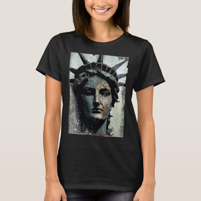 Frihetsgudinnan Artistic Rendering Dam Libert T Shirt (Framsida)