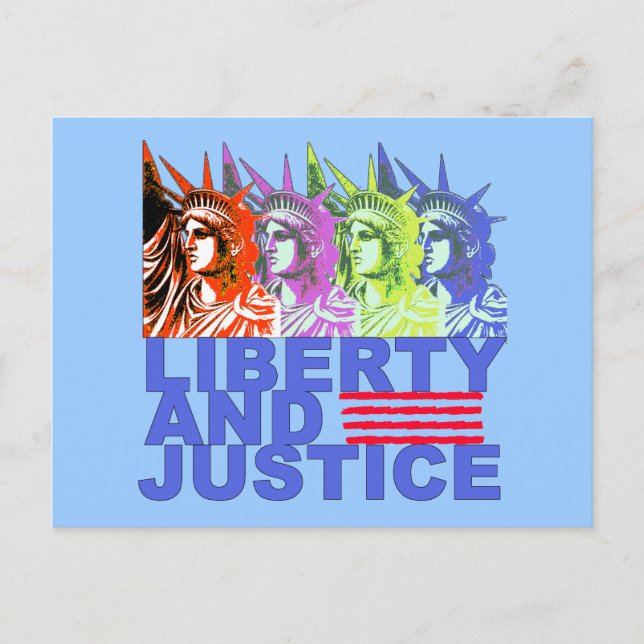 Frihetsgudinnan av popkonst vykort (Framsida)