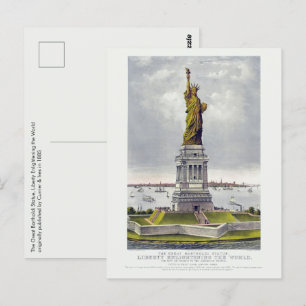 Frihetsgudinnan, Bartholdi-statyn Vykort