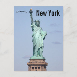 Frihetsgudinnan Blå himmel New York USA Vykort