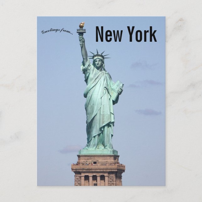 Frihetsgudinnan Blå himmel New York USA Vykort (Framsida)