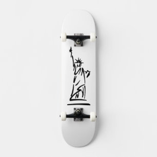 Frihetsgudinnan Blue Mini Skateboard Bräda 18,7 Cm