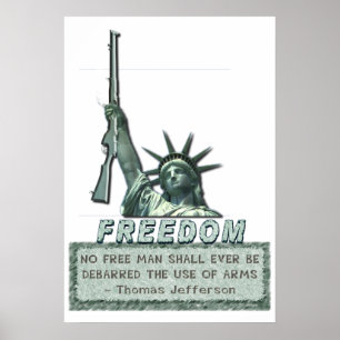 FRIHETSGUDINNAN - CITATIONSTECKEN FÖR T JEFFERSON POSTER