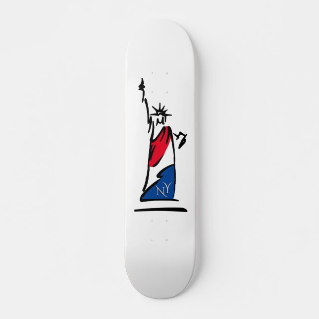 Frihetsgudinnan/Dam Liberty Rand Mini Skateboard Bräda 18,5 Cm (Framsida)