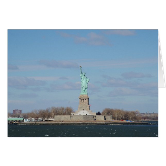 Frihetsgudinnan Ellis Island Hälsningskort (Framsidan Horizontal)