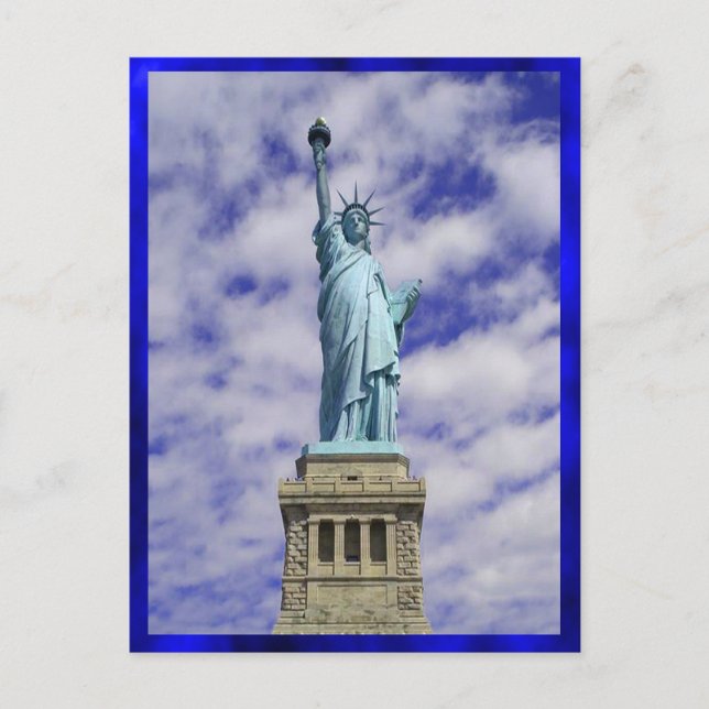 Frihetsgudinnan, Ellis Island, New York Vykort (Framsida)