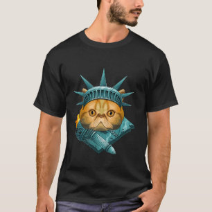 Frihetsgudinnan Exotic Shorthair 4:e juli USA T Shirt