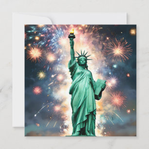 Frihetsgudinnan Fireworks Independence day Spara Datumet