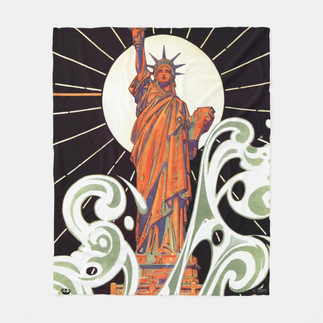 Frihetsgudinnan Fleecefilt (Framsidan)