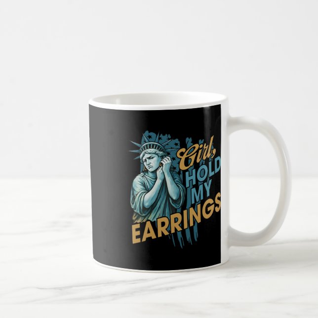 Frihetsgudinnan Flickhållare i mitt bildläge Kaffemugg (Höger)