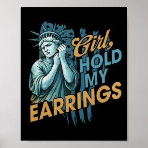 Frihetsgudinnan Flickhållare i mitt bildläge Poster