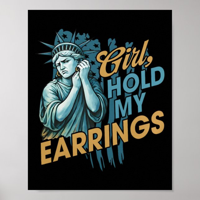 Frihetsgudinnan Flickhållare i mitt bildläge Poster (Framsidan)