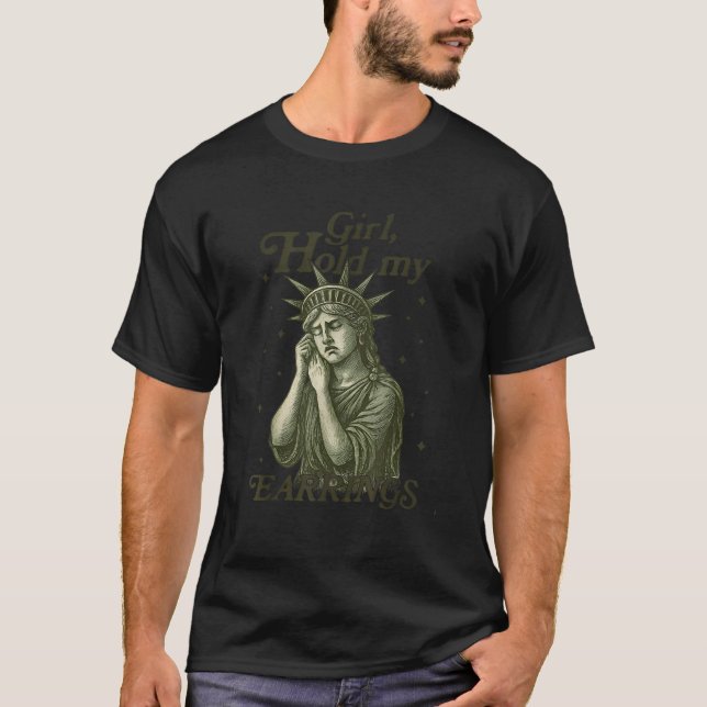 Frihetsgudinnan för att hålla min berättarröst för t shirt (Framsida)