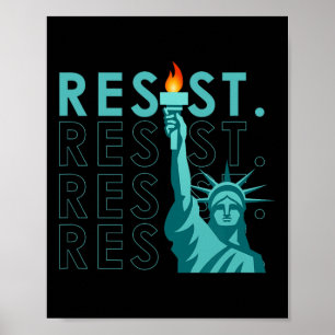 Frihetsgudinnan för kvarstående antitrumpmotstånd poster