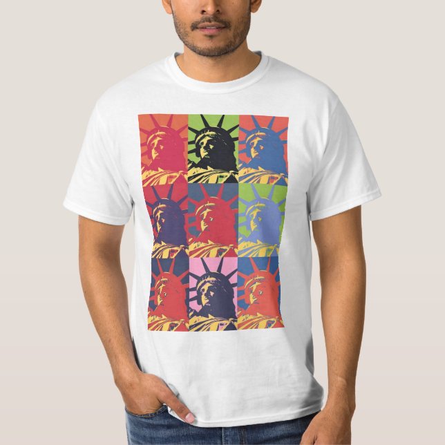Frihetsgudinnan för popkonst t shirt (Framsida)