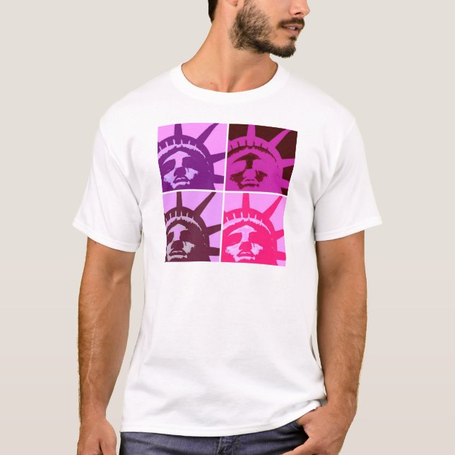 Frihetsgudinnan för popkonst tee shirt (Framsida)