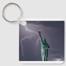 Frihetsgudinnan för rektangulär nyckelkedja nyckelring