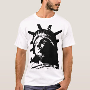 Frihetsgudinnan för svartvit popup-bild t shirt