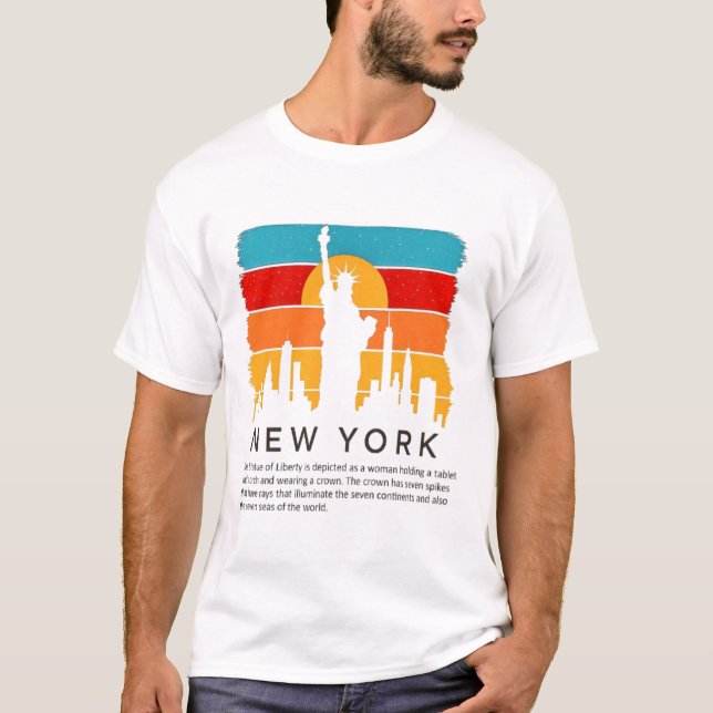 Frihetsgudinnan - Frihetsikon T Shirt (Framsida)