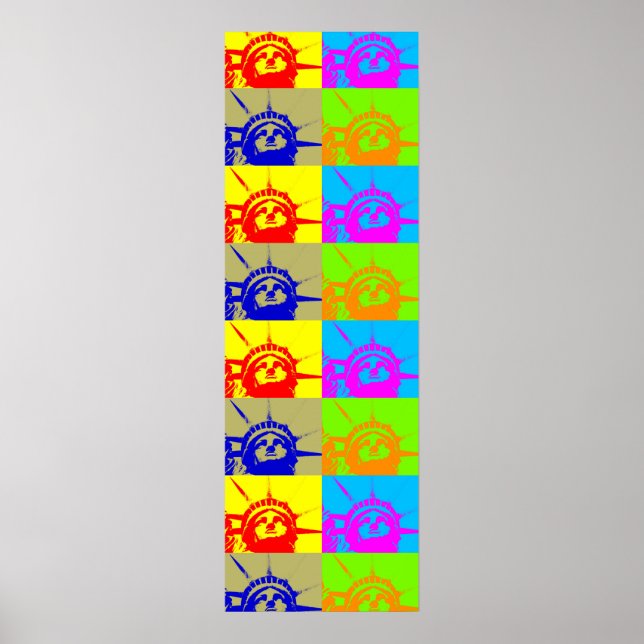 Frihetsgudinnan Fyra Färg-popup-bilder Poster utsk (Framsidan)