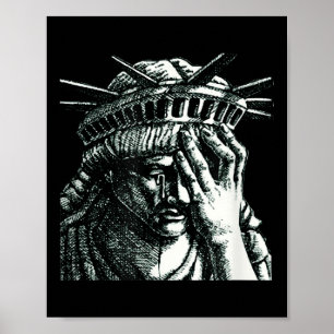 Frihetsgudinnan Gråtande antitrumpmotstånd nr Poster