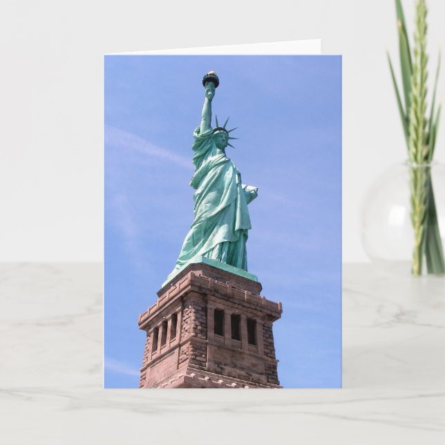 Frihetsgudinnan - gratulationskort för sidvy kort (Framsida)