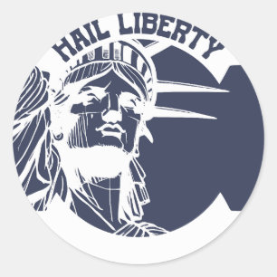 Frihetsgudinnan Hail Liberty Runt Klistermärke